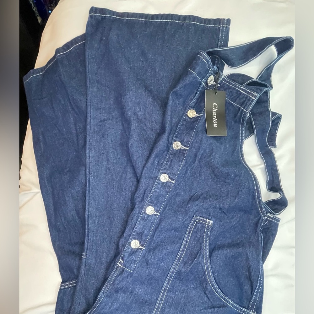 Chartou Women's Denim Blue Overalls